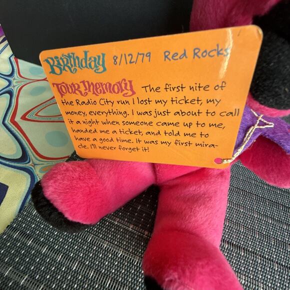 Vintage New Grateful Dead Beanie Bear ALTHEA 1997 Original Tag & Collector Card - Picture 4 of 5
